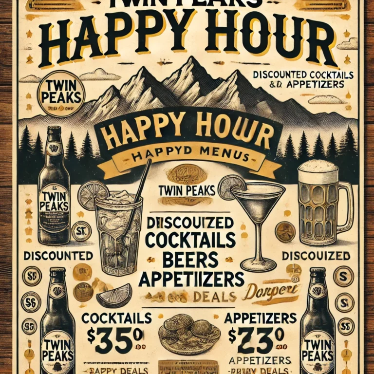 Twin Peaks Happy Hour Menu – Discover the Twin Peaks menu & Twin Peaks prices for an Unforgettable Dining Experience