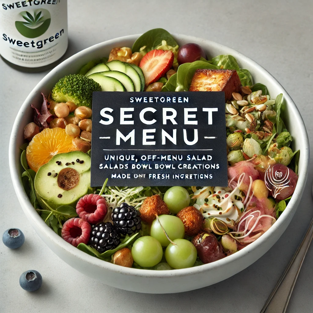 DALL·E 2025 02 13 01.25.12 A secret menu for Sweetgreen featuring unique off menu salad and bowl creations made from fresh ingredients. The design should feel exclusive and st