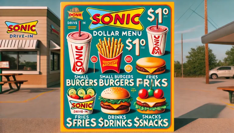 Discover the Ultimate sonic dollar menu menu & sonic dollar menu prices – Experience Budget-Friendly Gourmet Delights at sonic dollar menu