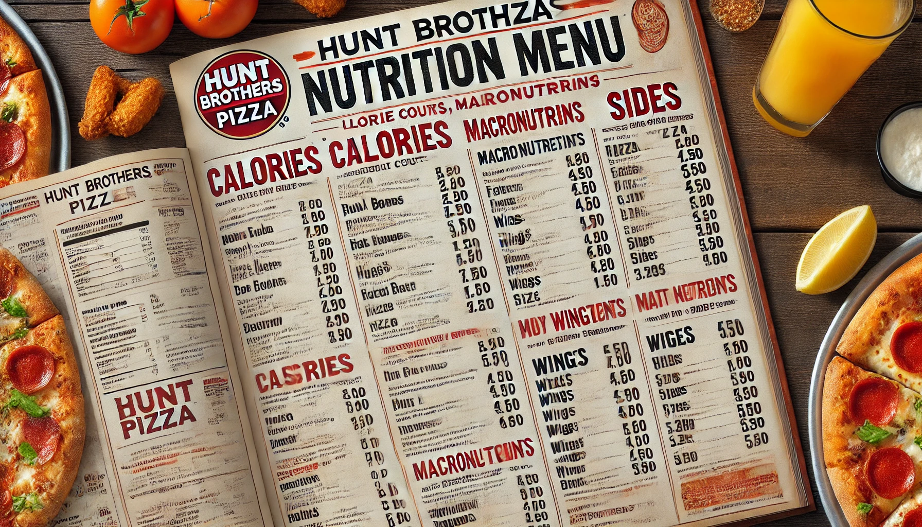 DALL·E 2025 02 18 13.40.40 A detailed Hunt Brothers Pizza nutrition menu displaying calorie counts macronutrients and other nutritional information for various pizza options