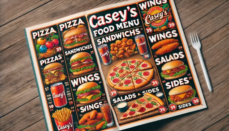 Casey’s food Menu | Fresh American Comfort Food & Daily Specials