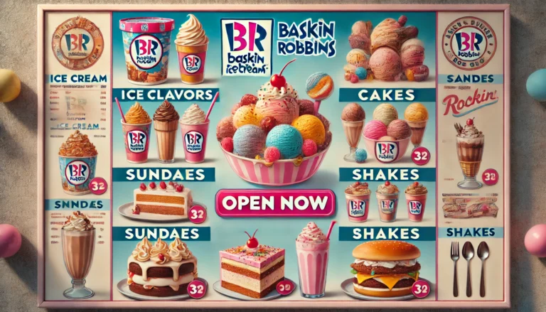 Baskin Robbins Menu Open Now | Discover 31 Flavors & Special Deals